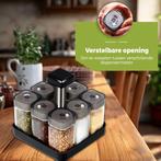 HI NATURE™ Kruidenrek staand met 8 Glazen kruidenpotjes met, Ophalen of Verzenden, Nieuw