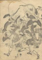 Poulpe - Reusachtige octopus - originele houtsnede Hokusai