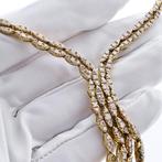 18 Krt. Gouden diamanten collier; 8,13 ct. | 42 cm (witgoud), Sieraden, Tassen en Uiterlijk, Kettingen, Gebruikt, Overige kleuren