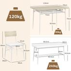 Eettafel Met 2 Stoelen, Bank, Eetgroep 4-delige Set, Keukent, Huis en Inrichting, Verzenden, Nieuw