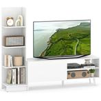 2dekans | coast Woonwand TV-meubel - Wit - 140 x 31 x 115,5, Huis en Inrichting, Kasten | Televisiemeubels, Ophalen of Verzenden