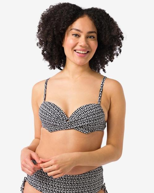 HEMA Dames bikinitop beugel cup A-E zwart/wit, Kleding | Dames, Overige Dameskleding, Nieuw, Verzenden