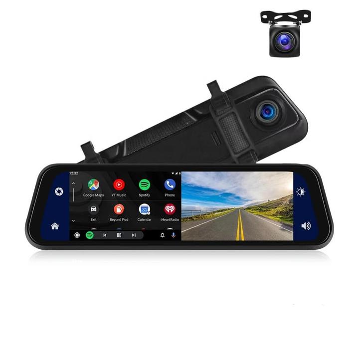 Achteruitkijkspiegel Ingebouwde Dashcam Carplay & Android, Auto diversen, Autoradio's, Ophalen of Verzenden