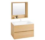 Complete badkamermeubelset met wastafel, lades en spiegel, Verzenden, Nieuw