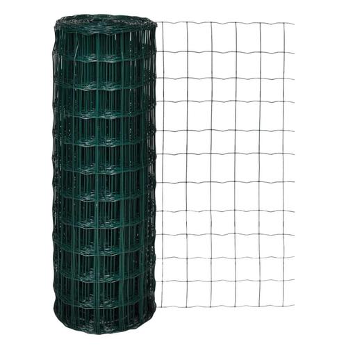 vidaXL Euro hek 10x1,7 m staal groen, Tuin en Terras, Schuttingen, Nieuw, IJzer, 1 tot 2 meter, Verzenden