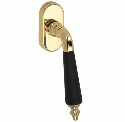Draaikiepgarnituur Antique ebben/Elegant messing gelakt, Doe-het-zelf en Verbouw, Hang- en Sluitwerk, Nieuw, Ophalen of Verzenden