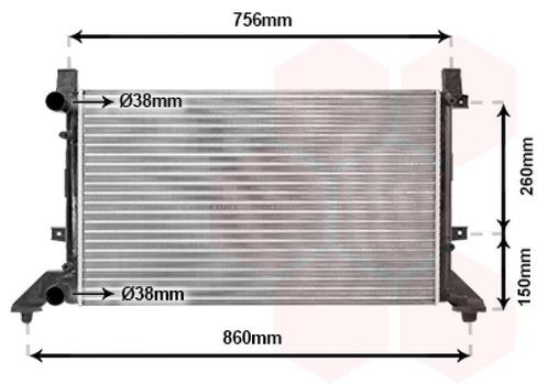 RADIATOR VOOR VW LT 1996-2006 2D0121253, Auto-onderdelen, Airco en Verwarming, Nieuw, Ophalen of Verzenden
