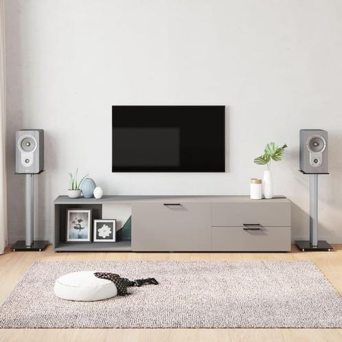 vidaXL Luidsprekerstandaards 2 st 2 pijlers gehard glas, Muziek en Instrumenten, Standaards, Nieuw, Verzenden