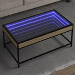 vidaXL Salontafel met Infinity LED 90x50x41 cm sonoma, 50 tot 100 cm, Verzenden, Nieuw, 50 tot 100 cm