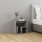 vidaXL Nachtkastje 40x30x40 cm bewerkt hout betongrijs, Minder dan 45 cm, Verzenden, Nieuw, Minder dan 55 cm