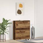 vidaXL Schoenenkast met opslag Oud hout 80 x 21 x 87.5 cm, Verzenden, Nieuw