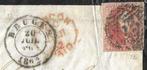 België 1862 - Fragment met nummer 12 - Brugge naar Londen, Gestempeld