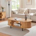Salontafel Tvedestrand 120x55x40 cm houtkleurig en zwart [en, Huis en Inrichting, Tafels | Salontafels, Verzenden, Nieuw