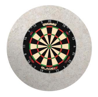 Design Dartbord achterwand - Country Ivory - ROND - 80cm, Doe-het-zelf en Verbouw, Vloerdelen en Plavuizen, Ophalen of Verzenden