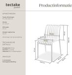 2dekans | tectake® Set van 4 Tuinstoelen Alcudia - Creme -, Tuin en Terras, Tuinsets en Loungesets, Ophalen of Verzenden, Zo goed als nieuw