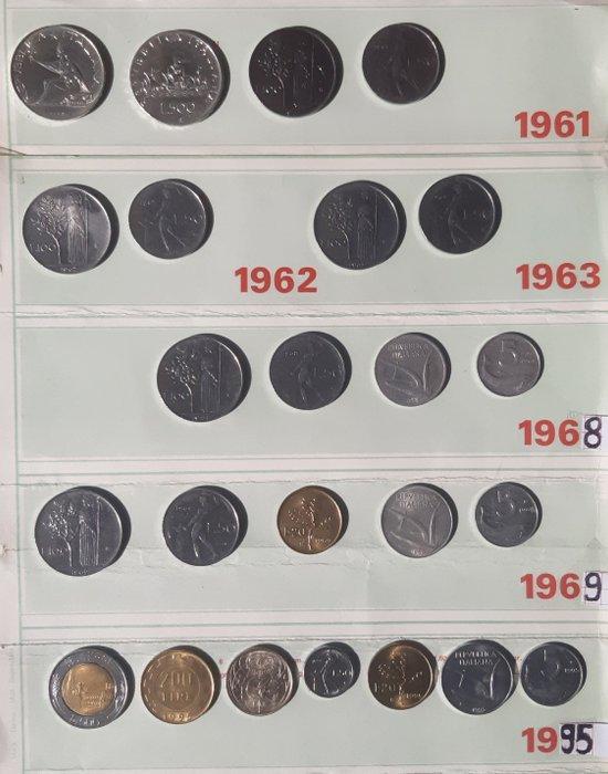 Italië, Republiek 24 Monete in 6 Serie - Con 2 Argenti 500, Postzegels en Munten, Munten | Europa | Niet-Euromunten