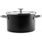 KitchenAid Steel Core Enamel Kookpan Mat Zwart - 24cm, Verzenden, Nieuw
