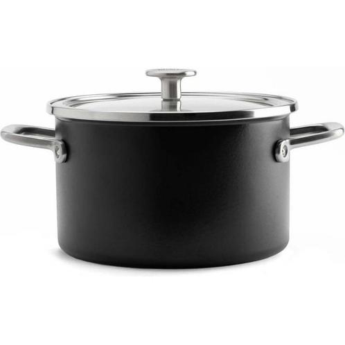 KitchenAid Steel Core Enamel Kookpan Mat Zwart - 24cm, Huis en Inrichting, Keuken | Potten en Pannen, Verzenden