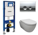 Set Geberit UP100 + Easyflush 48 Ruimtebesparend toilet + De, Nieuw