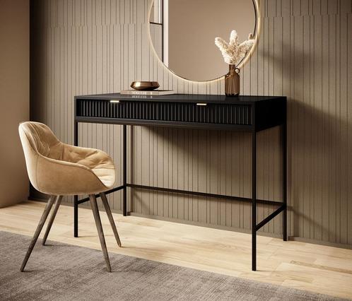 Kaptafel Zwart goud Make-up tafel 104x50x77 cm, Huis en Inrichting, Tafels | Kaptafels, Nieuw, 50 tot 100 cm, Verzenden