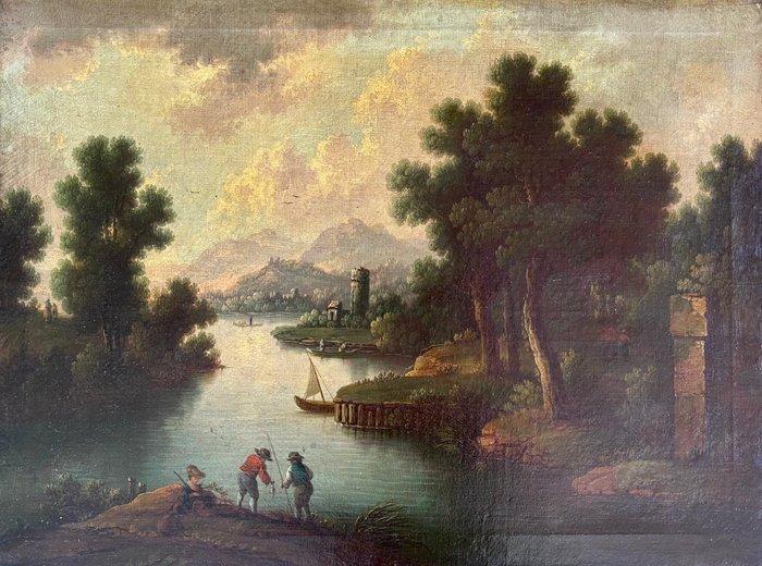 Nederlandse school (XVIII) - Fischer an der stillen, Antiek en Kunst, Kunst | Schilderijen | Klassiek