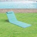 Strandmat Donostia met rugleuning set van 2 turquoise, Verzenden, Nieuw
