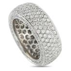 Ring - 14 karaat 14K witgouden ring met 5,30ct diamant en, Sieraden, Tassen en Uiterlijk, Ringen, Nieuw