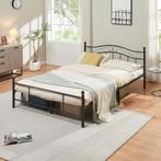 Metalen bed twijfelaar Florenz incl. bedbodem 140x200 zwart, Huis en Inrichting, Slaapkamer | Bedden, Verzenden, Nieuw