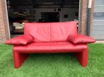 Bank JORI Linea rood leer 2 zit bankstel design sofa JR870, Huis en Inrichting, Banken | Bankstellen, Design, Zo goed als nieuw