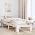 vidaXL Bedframe met hoofdeinde Wit 75 x 190 cm, Verzenden, Nieuw, Wit, Hout