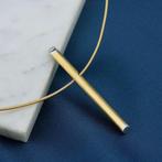 Gouden Niessing collier met diamant; 0,05 ct. (Ketting), Gebruikt, Overige kleuren, Ophalen of Verzenden, Met edelsteen