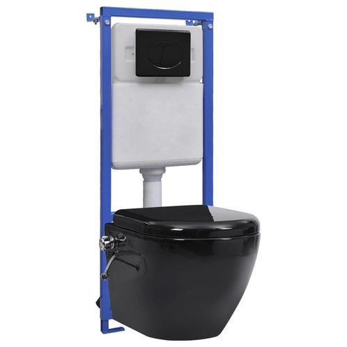vidaXL Hangend toilet randloos met verborgen stortbak, Doe-het-zelf en Verbouw, Sanitair, Nieuw, Verzenden