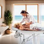 3 zones massagetafel met 5cm vulling en aluminiumframe - wit, Verzenden, Nieuw