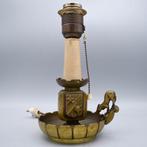 Tafellamp - Palmatoria met dierenhandvat - Brons