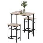 TRUUSK Bartafel Set Bartafel Met Barstoel-Set Eettafel Met 2, Verzenden, Nieuw