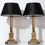 Herda - Tafellamp - Messing, Een Paar Kolom Tafellampen, Antiek en Kunst
