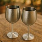 RVS Wijnglazen Set – Cocktailglazen 2 stuks, Verzenden, Nieuw