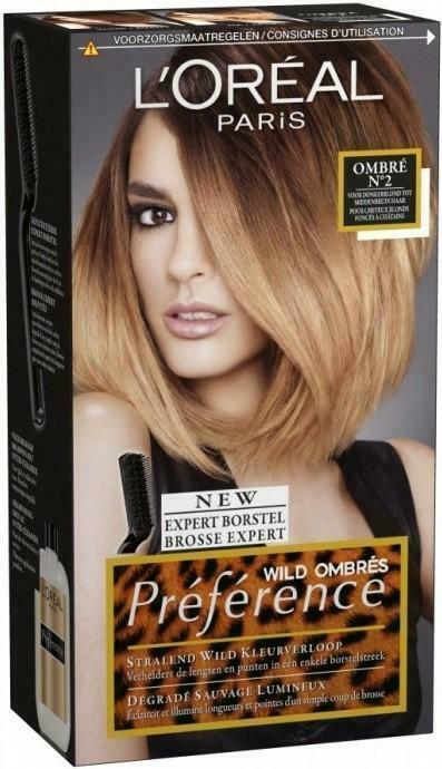 L'OREAL PREFERENCE WILD OMBRE NO. 2 VOOR DONKERBLOND TOT B.., Sieraden, Tassen en Uiterlijk, Uiterlijk | Haarverzorging, Verzenden