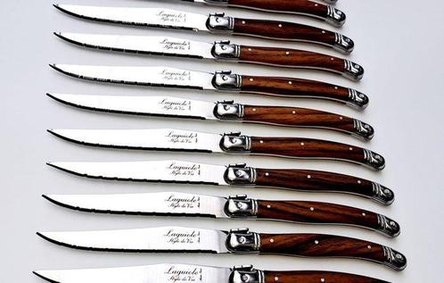 Laguiole - 12x Steak Knives - Brown - style de -, Antiek en Kunst, Antiek | Keukenbenodigdheden