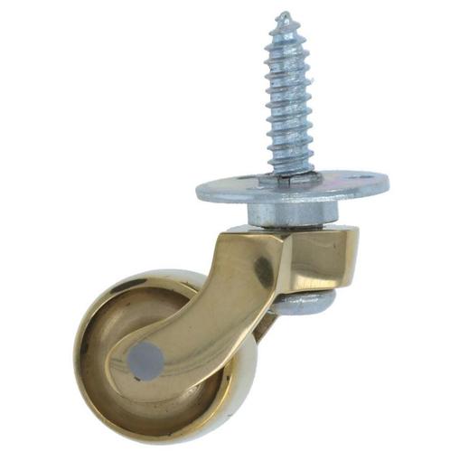 Messing wiel met schroef klein, Doe-het-zelf en Verbouw, Zwenkwielen, Verzenden