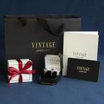 Gouden vintage oorstekers met saffier, smaragd en diamant 14, Ophalen of Verzenden, Nieuw