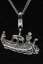 Zilveren Venetiaanse gondel hanger en/of bedel, Verzenden, Nieuw