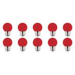 LED Lamp 10 Pack - Romba - Rood Gekleurd - E27 Fitting - 1W, Huis en Inrichting, Lampen | Tafellampen, Ophalen of Verzenden, Nieuw