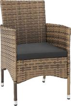 2dekans | tectake® Set van 2 Wicker Tuinstoelen – Incl., Ophalen of Verzenden, Zo goed als nieuw