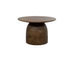 Salontafel Karl rond mangohout Ø60 x 40 cm - walnoot, Ophalen of Verzenden, Nieuw