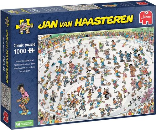 Jan van Haasteren - Skateboarden In De Bowl Puzzel (1000, Hobby en Vrije tijd, Denksport en Puzzels, Nieuw, Verzenden