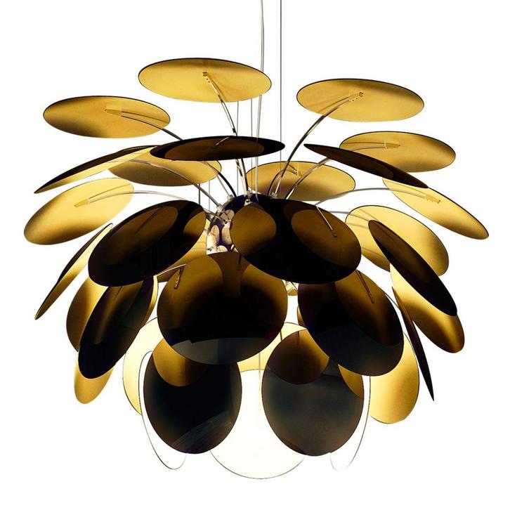 Marset Discocø³ Hanglamp, zwart/goud - ø¸132 cm (Hanglam, Huis en Inrichting, Lampen | Hanglampen, Nieuw, Verzenden