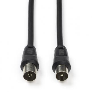 Coax kabel - Nedis - 1.5 meter (Analoog, Zwart), Computers en Software, Pc- en Netwerkkabels, Nieuw, Verzenden