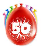 Ballonnen 50 jaar 8st, Verzenden, Nieuw, Feestartikel