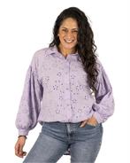 Lila broderie blouse van Made in Italy, Kleding | Dames, Blouses en Tunieken, Nieuw, Verzenden